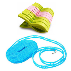 씨에카 옷걸이 빨래줄 5M + 빨래 집게 9개