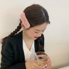[SHANGFU]2022 심플 패션 액세서리 헤어핀 뽀글이 캔디색 토끼털 앞머리핀 인플루언서 머리띠