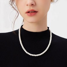 진주 목걸이 6mm 여성 진주목걸이 D 진주 목걸이 6mm 여성 진주목걸이