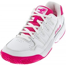 [235mm] 필라 더블 바운스 여자 테니스 신발 (8.5) 화이트 / 핑크