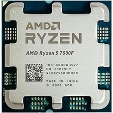 AMD 라이젠 57500F R57500F 3.7GHz 6코어 12스레드 CPU 프로세서 5N L3 32M 100 000001015 소켓 AM5 트레이 냉각기 없음 - 라이젠57500f