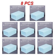 다층 겹침 방진 신발 상자 투명 방수 서랍 케이스 정리함 5개 8개 10개, B-green 8pcs