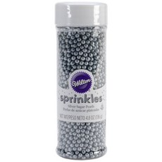 Wilton Sprinkles 윌튼 스프링클 실버 슈가 펄 136g, 1개