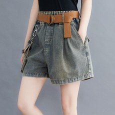 항아리핏 편한 빅사이즈 하이웨스트 데님 청반바지F13