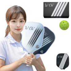 더블유클 T700 카본 피클볼 패들 라켓, WCLE, 1세트, 화이트블랙 WCLE, 1세트, 화이트블랙