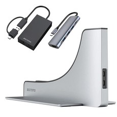 Ascrono 수직 도킹 스테이션 허브 번들 애플 맥북 에어 2022 M2.. 정품보장, Bundle w/ Dual 4K HDMI Adapte, MacBook Pro (2016-2020  M2