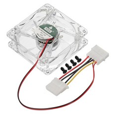 메카닉시 클리어 컴퓨터 케이스 팬 1800RPM 80mm 4핀 컬러풀 LED 사일런트 쿨링 4 나사 4개 달린 데스크톱 라디에이터용 12V