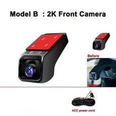 자동차 DVR 대시 캠 카메라 HD 4K 2160P 와이파이 2K 1600P 1080P 24H 주차 모니터 앱 제어 모든 차량용 운전 비디오 녹음기, 4) U WIFI 2K 1600P - 64G