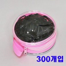 더싼유통 칼라 고무밴드 300개입, 검은색