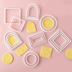 모양 물결 다식판 사각형 쿠키 커터 금형 아치 직사각형 모양의 축복 프레임 커팅 다이 베이킹 케이크 장식 도구, PC0440-Square 10CM