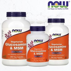 [영양제 모음전] NOW Foods 나우푸드 글루코사민 MSM 120mg+240캡슐, 240정, 2개