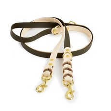 Albcorp Braided Hands Free Dog Leash – Small Medium Sizes 7.2 ft Long PVC Coated Adjustable for Cr, Small 7.2 ft × 0.6 in