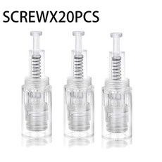 오토 MTS 기계 니들 롤러 10/20/50pcs 나사 Microneedling Microneedle 9/12/36/42Pin 나노 펜 mesotherapy 카트리지 112372, 36PIN_SCREWX20개