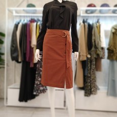 GGPX H라인 단추 포인트 뒷 밴딩 스커트 GIC7 SK801F