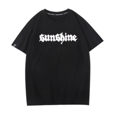 SUNSHINE 문자티셔츠 남성 반팔 티셔츠 여성 반팔 티셔츠 남녀 공용 티셔츠