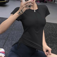 블리핏 요가복 요가복상의 상의 필라테스 요가 티셔츠 반팔 집업