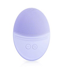 초 위생 부드러운 실리콘 만든 ezbasics 페이셜 클렌징 브러쉬 딥 클렌징위한 방수 음파 진동 페이스 브러쉬 부드러운 각질 제거 마사지 유도 충전 보라색, Violet, One Size