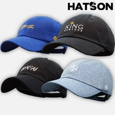 [햇츠온]HatsON 브랜드 남성 여성 무지 작은 로고 소프트 워싱 볼캡 블랙 야구 모자 K0SM AD