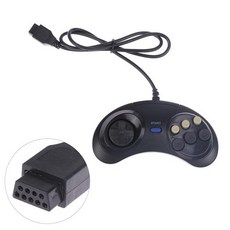 세가 USB 클래식 게임패드 용 유선 6 버튼 게임 컨트롤러 조이패드 제네시스/MD2 Y1301/ PC/메가 드라이브, 1개, 01 Black