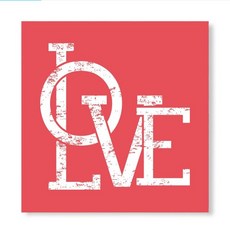 더홈아트 캔버스액자 LOVE 타이포