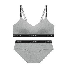 게스 속옷 GUESS UNDERWEAR 컴피 브라렛 팬티 세트 - 멜란지그레이 RYY370 XAR066