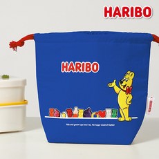 [하리보] 도시락 파우치, 블루, 1개
