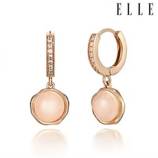 ELLE jewelry 14K 로즈쿼츠 귀걸이 gold pin ELGPEE108
