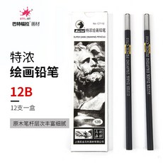 목탄 연필 소묘 세트 초보자 학생용 회화 프로페셔널 2b4b6b8b유연탄 미술 용품 공구 도안 12b14b매우부드러움 풀세트 도매, T17-12B에스프레소