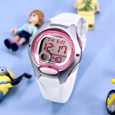 카시오 LCD 디자인 알람 라이트 여아 초등학생 키즈시계 학습 새학기 선물용 손목시계 어린이 아동 여성 시계