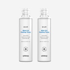 화이트리 비움 바하 0.5 필링 토너 / 바하아하파하 얼굴각질 블랙헤드 피지 케어, 2개, 200ml