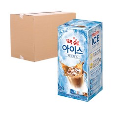 [박스] 동서 맥심 아이스 커피믹스 20T 12입 업소용 대용량 캠핑 식자재, 20개입, 12개