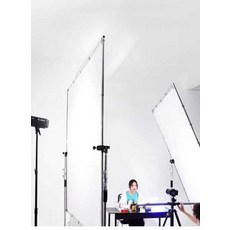촬영 조명 스탠드 이동식 대형 스튜디오 사진, 1개, 스크린1.8x1.9m+2.8m지지대2+바퀴2