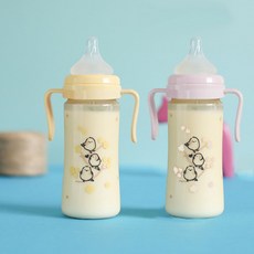 프띠아띠 베베픽 오목눈이 손잡이 빨대젖병 250ml 1개, 체리블라썸