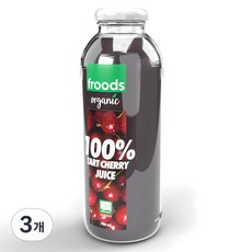 프루즈 유기농 타트체리 착즙주스, 700ml, 3개