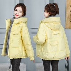 NEW 여성 숏패딩 여자 경량 패딩 간절기점퍼 구스다운 여성 후드패딩 학생 패딩 겨울 숏 코트 10색깔