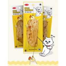 [펫턴] 고양이 간식 원육 그대로 가공한 바우와우 캣 리얼사시미 닭안심 영양간식(20g), 5개, 20g