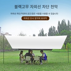 타프 캠핑타프 블랙코팅타 프자외선 차단 방수 미니타프3x5m, 화이트 팔각형, 5m * 5m