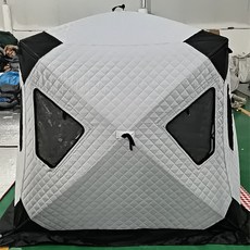 큐브텐트 빙어낚시 경량 자동 야외 캠핑 방한 방풍 겨울 얼음 두꺼운 면, 2.New White