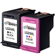 LG24 LG25 잉크 세트 3배 대용량 LIP2250 LIP2230 LIP2210 LIP2290 LIP2270 호환잉크, 02. 3배 대용량 호환잉크세트 [검정+컬러], 1세트