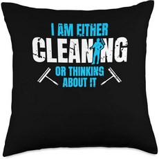Cleaner Designs Cleaning Company 씽크대 세정제 청소 중이거나 베개를 던질까 생각 중입니다 18x18 멀티컬러 Q1629402, 1개