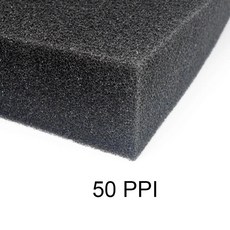 아쿠아리움 필터 스폰지 생화학적 블랙 어항 연못 바이오 폼 미디, 1.50 PPI, G.50x50x3cm
