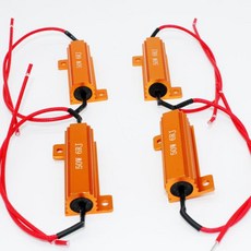 LED 표시기 안정기 플래시 레이트 릴레이 깜박임 고정 부하 저항기 지시등 디코더 6Ohm 50W 12V 2 개 4 개, 4개