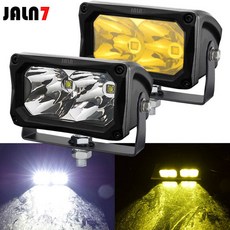 트럭 부품 LED 포드 주행 조명 오프로드 백업 안개 스포트라이트 도랑 오토바이 3 5 인치 60W 2 팩, WHITE, 2개