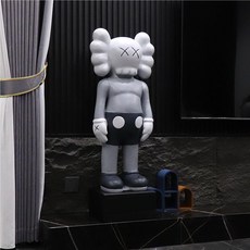 카우스 KAWS 저금통 대형 피규어 카페 홈 인테리어 장식품 61cm, 그레이 (받침대 불포함)