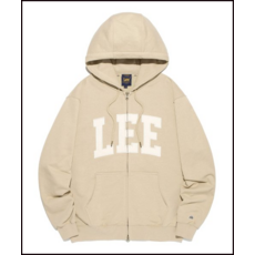 [매장정품] 리 LEE 데님 아플리케 로고 후드 집업 베이지 LE2401HZ02BE 454224