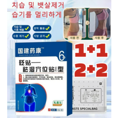 1+1/2+2 습기제거 패치 [즉효] 한방 건강 치습 혈자리 패치 디톡스 여드름 제거 다이어트 패치, 6매/1박스만, 6매/1박스만