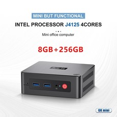 올인원컴퓨터 Beelink-Gk 미니 인텔 셀러론 J4125 Pc S N5095 8gb 256gb 와이파이 5 bt4 0 게임 컴퓨터