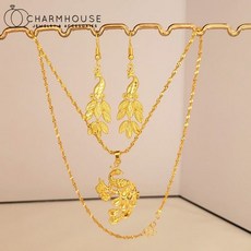 24k목걸이귀걸이셋트