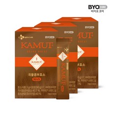 CJ 웰케어 CJ웰케어 바이오코어 카무트 곡물 콤부효소 MAX 3박스/3개월분, 단품, 90g