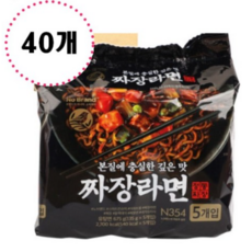 노브랜드 짜장라면 675g(135g x 5봉지) x 8세트, 40봉